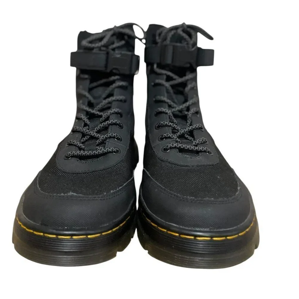 DR. MARTENS Combs Tech Poly Black Casual Boots Men's Size 11/ Women’s 12 NWOB